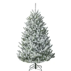 Outlet Gifi Sapin artificiel enneigé pied métal 930 branches Ø119xH180cm
