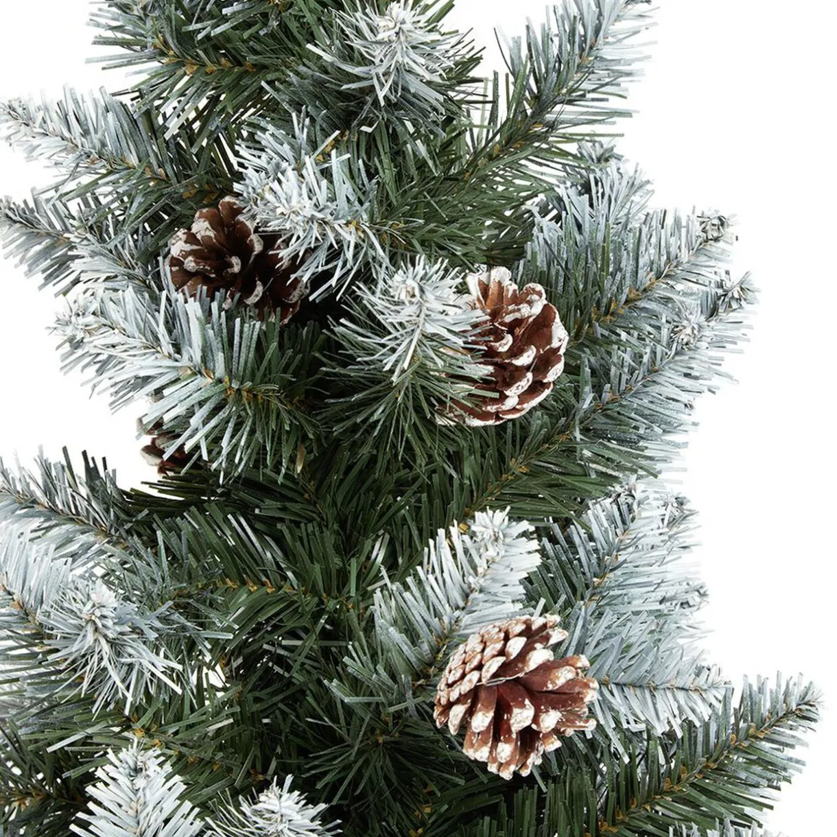 Gifi Sapin artificiel enneigé tronc aspect bois sac jute Ø72xH150cm