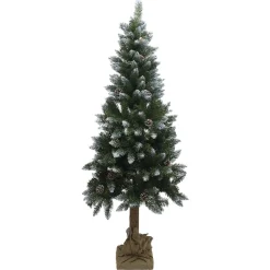 Online Gifi Sapin artificiel enneigé tronc aspect bois sac jute Ø90xH180cm