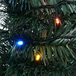 Online Gifi Sapin artificiel pliable lumineux 250LED multicolore pied plastique Ø45xH150cm