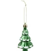 Gifi Sapin déco à suspendre vert brillant et blanc neige Ø5xH8cm^ Décoration Sapin