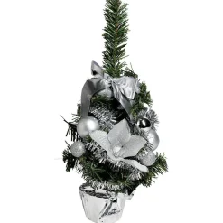 Discount Gifi Sapin décor argenté H36cm
