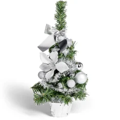 Discount Gifi Sapin décor argenté H36cm