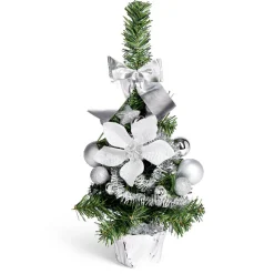 Discount Gifi Sapin décor argenté H36cm