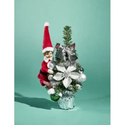 Discount Gifi Sapin décor argenté H36cm