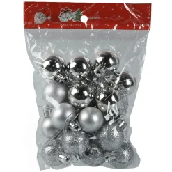 Best Gifi Sapin décoré lumineux blanc et argenté 20 LED