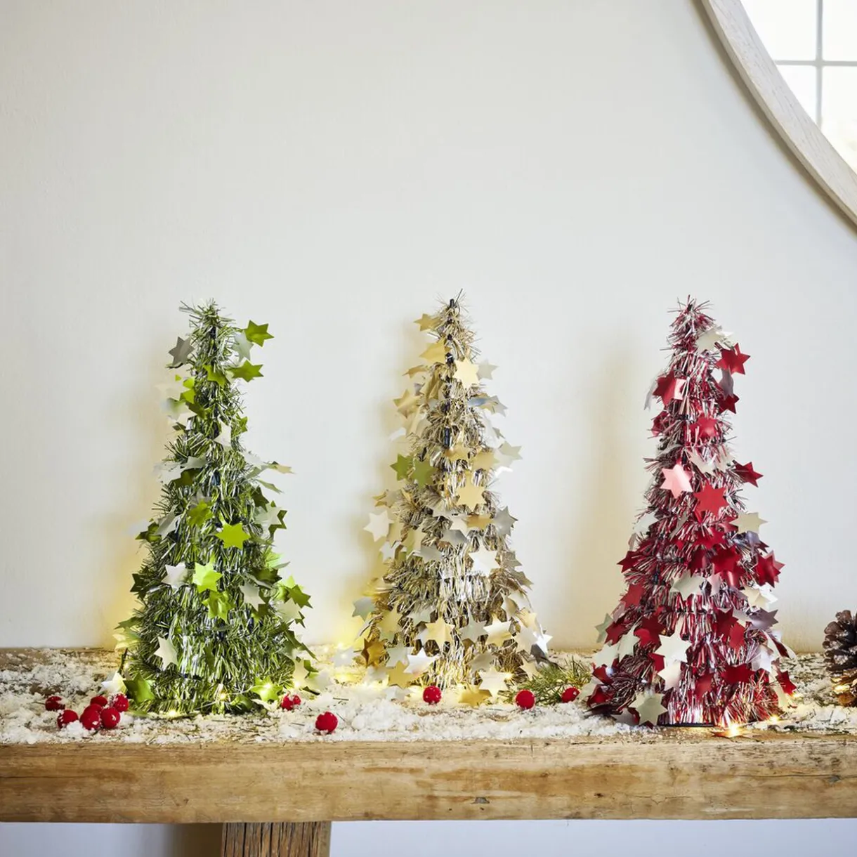 Outlet Gifi Sapin de Noël à poser avec étoiles H38cm - 3 modèles