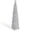 Clearance Gifi Sapin de Noël artificiel POP UP argenté Ø30xH120cm