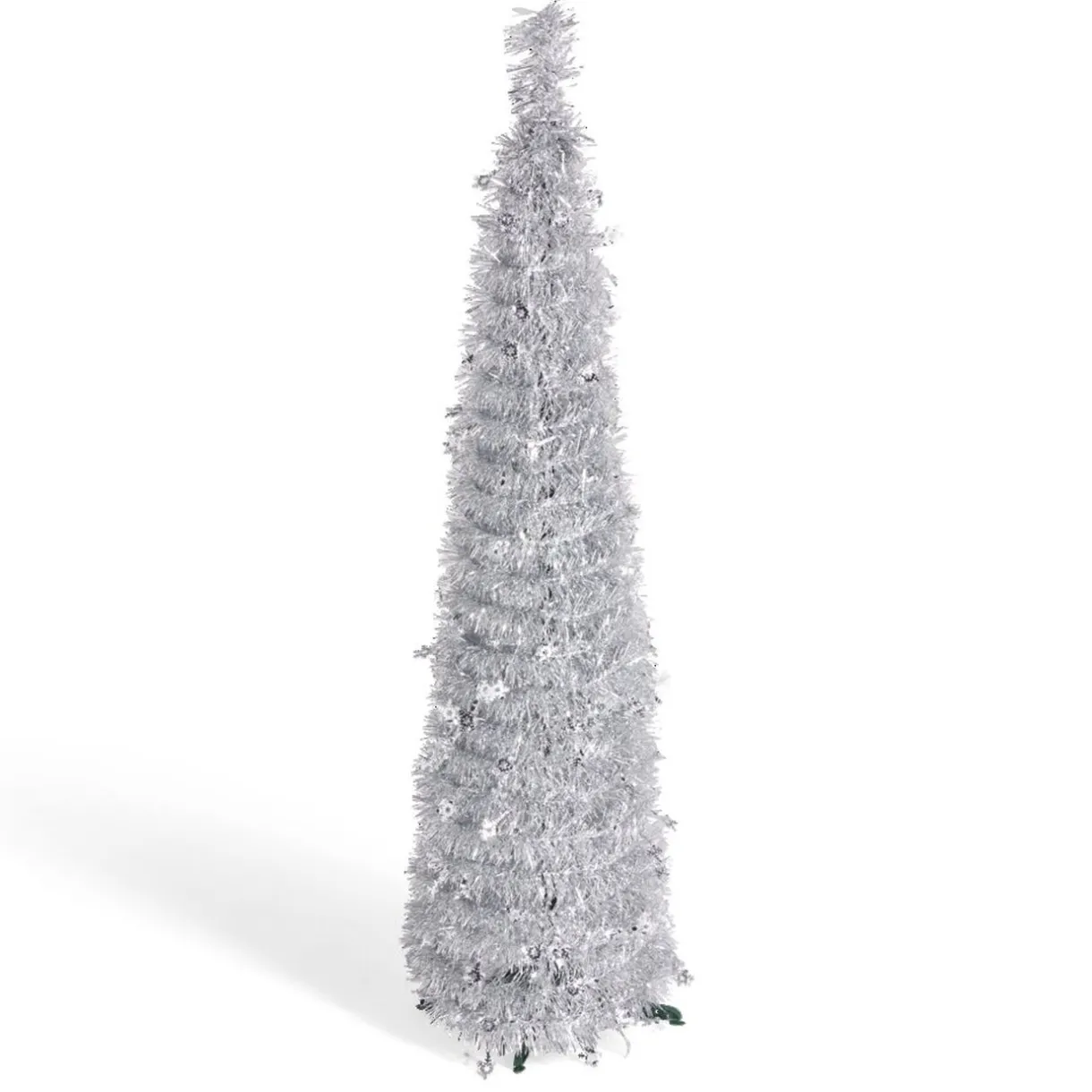 Clearance Gifi Sapin de Noël artificiel POP UP argenté Ø30xH120cm