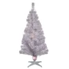 Discount Gifi Sapin de Noël blanc fibre optique 150 cm 24 led couleurs changeantes