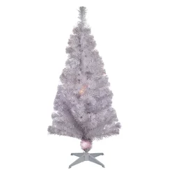 Discount Gifi Sapin de Noël blanc fibre optique 150 cm 24 led couleurs changeantes
