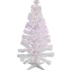 Outlet Gifi Sapin de Noël blanc fibre optique multicolore h 120 cm