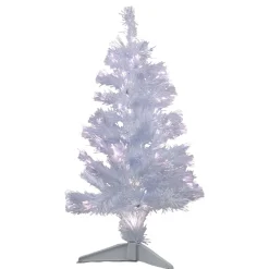 Clearance Gifi Sapin de Noël blanc fibre optique h 90 cm
