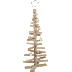 New Gifi Sapin de Noël en bois amovible h 113 cm
