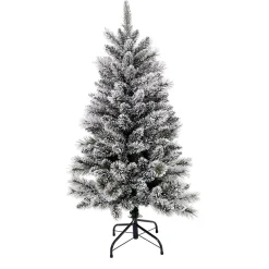 Discount Gifi Sapin de Noël enneigé et pommes de pin H 90 cm