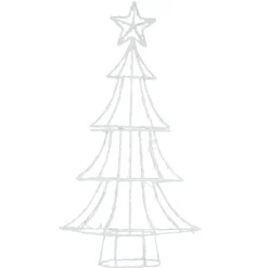 Gifi Sapin de Noël lumineux blanc 1,5 m^ Décoration Extérieure De Noël