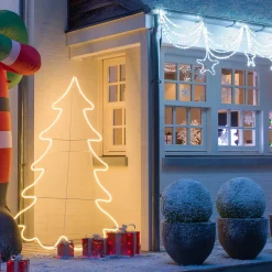 Gifi Sapin de Noël lumineux blanc 840 LED^ Décoration Extérieure De Noël