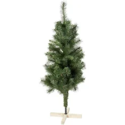 Online Gifi Sapin de Noël vert effet touffu avec pied en bois H120 cm