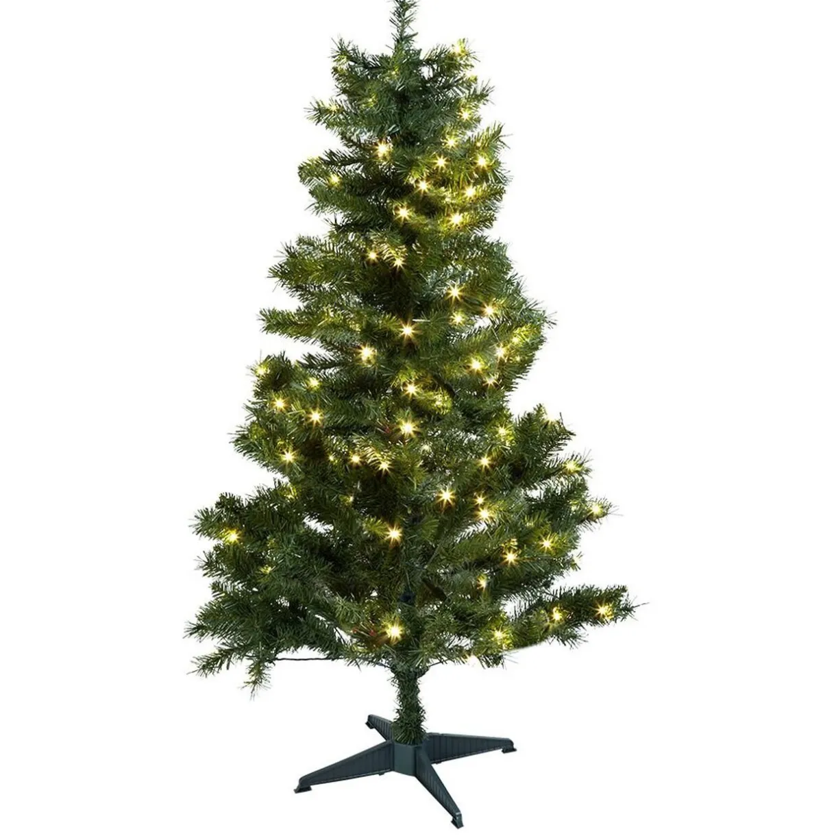 Discount Gifi Sapin de Noël vert lumineux 120 LED H150 cm