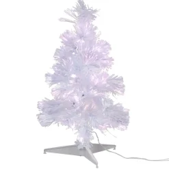 Clearance Gifi Sapin Noël Blanc en fibre optique 24 Led Multicolore H150 cm