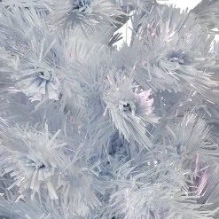 Clearance Gifi Sapin Noël Blanc en fibre optique 24 Led Multicolore H150 cm