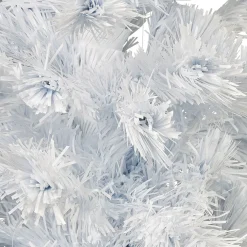 Clearance Gifi Sapin Noël Blanc en fibre optique 24 Led Multicolore H150 cm