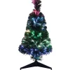Outlet Gifi Sapin Noël Vert en fibre optique 6 Led Multicolore H60 cm