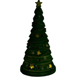 Gifi Sapin solaire lumineux LED blanc chaud H29,7cm^ Décoration Extérieure De Noël