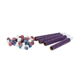 Outlet Gifi Sarbacane rayée bleu et rose x4 et ses 60 boules assorties