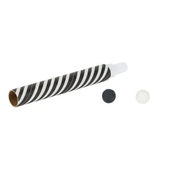 Gifi Sarbacane rayée noire et blanche x 4 et ses 60 boules assorties