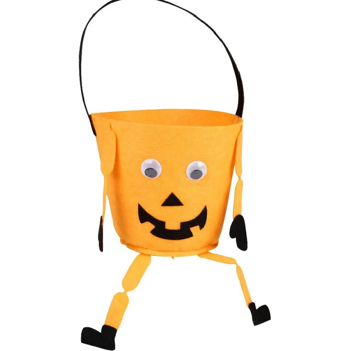 Clearance Gifi Seau à bonbons en feutrine Halloween orange noir violet ou vert
