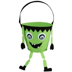 Clearance Gifi Seau à bonbons en feutrine Halloween orange noir violet ou vert