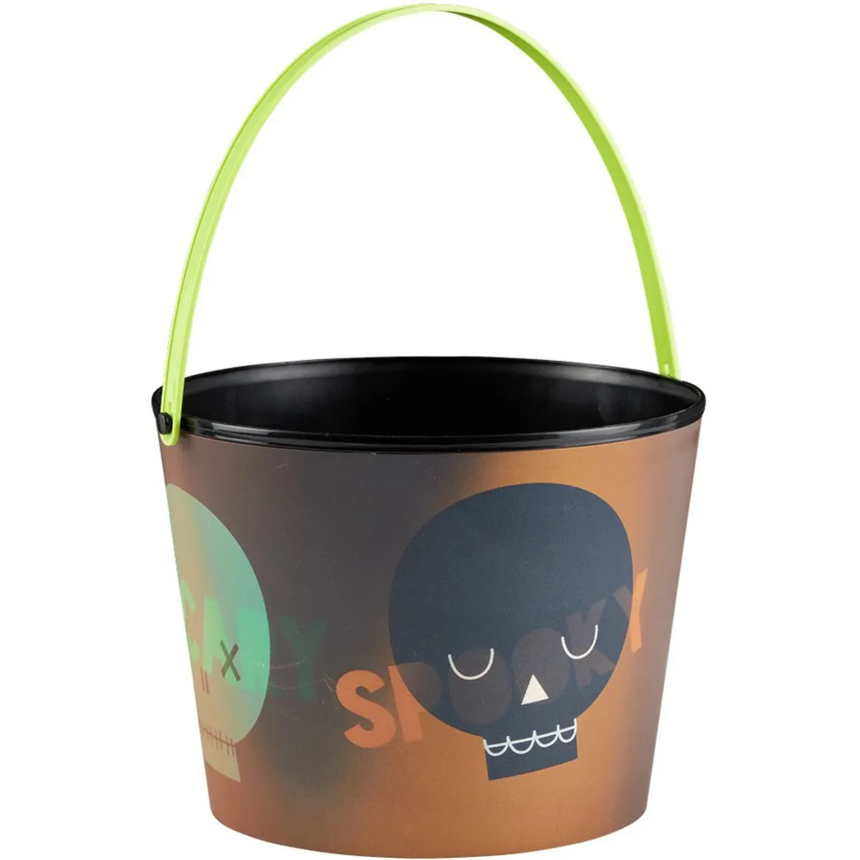 Clearance Gifi Seau à bonbons Halloween avec effet d'optique multicolore