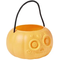 Online Gifi Seau à bonbons Halloween calavera tête de mort mexicaine orange