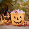Clearance Gifi Seau à bonbons Halloween design citrouille
