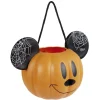 New Gifi Seau à bonbons Halloween Disney Mickey orange et noir 26x18xH16cm