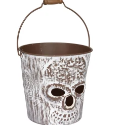 Outlet Gifi Seau tête de mort Halloween avec anse