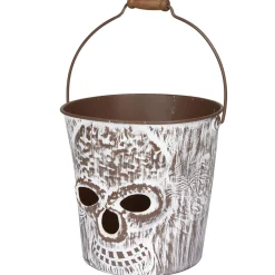Outlet Gifi Seau tête de mort Halloween avec anse