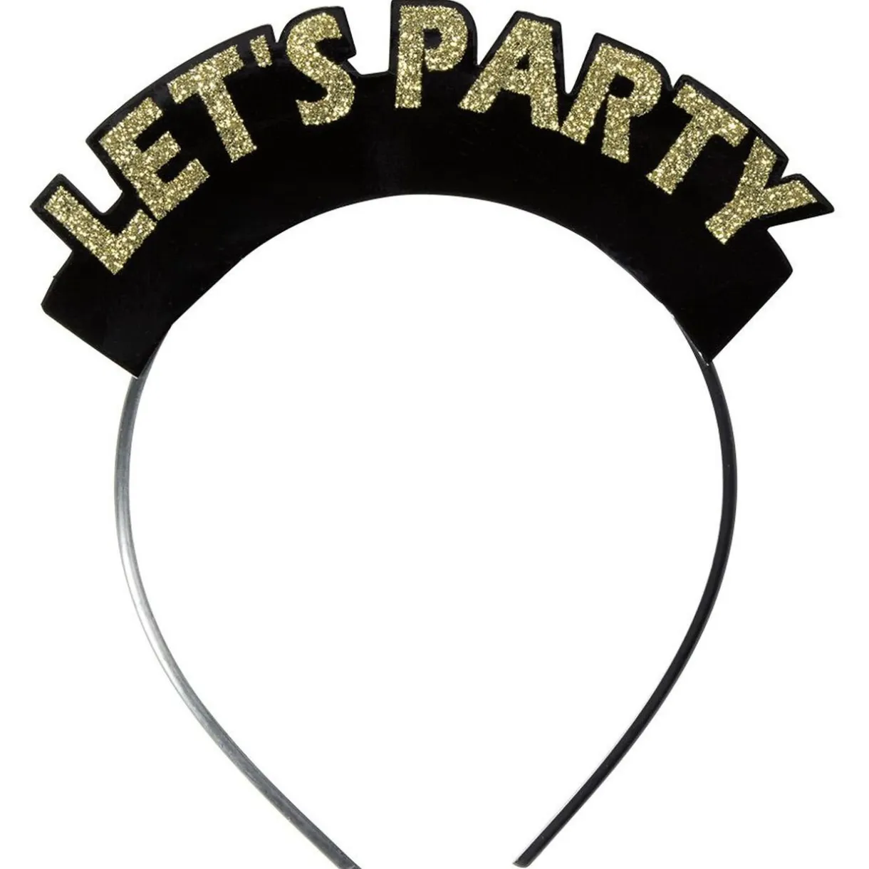 Best Gifi Serre-tête avec inscription LET'S PARTY gris argenté