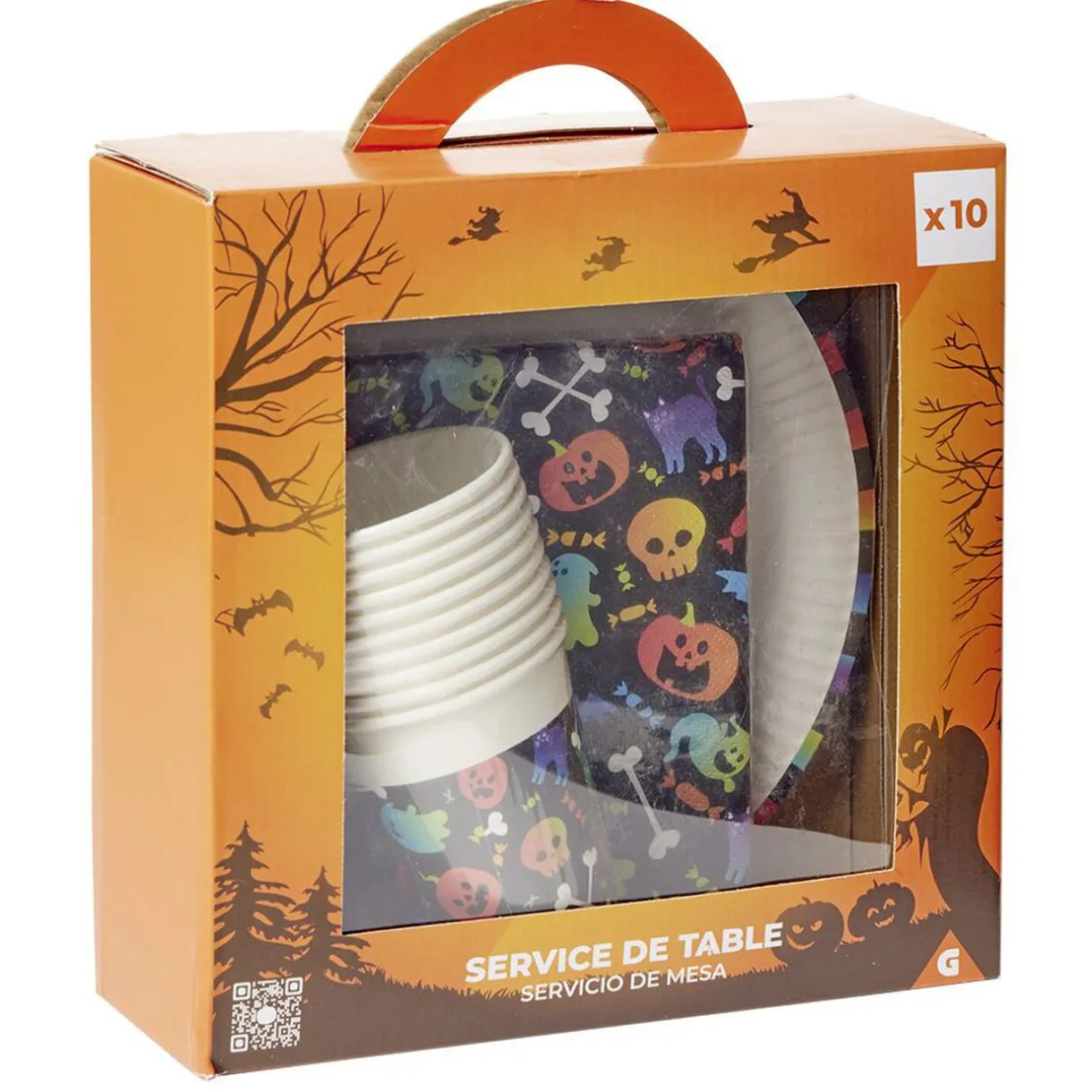 Outlet Gifi Service de table jetable Halloween 10 personnes