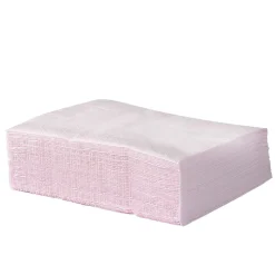 Outlet Gifi Serviette carré unie rose pâle 2 plis en papier x50