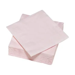 Outlet Gifi Serviette carré unie rose pâle 2 plis en papier x50