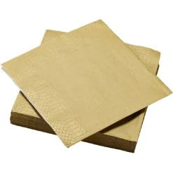 Sale Gifi Serviette carrée dorée 3 plis en papier x20