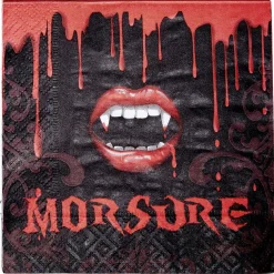Sale Gifi Serviette carrée en papier Halloween déco morsure noir et rouge x20