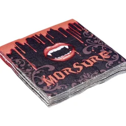 Sale Gifi Serviette carrée en papier Halloween déco morsure noir et rouge x20