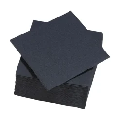 Outlet Gifi Serviette carrée noire Tex Touch 2 plis en papier x40