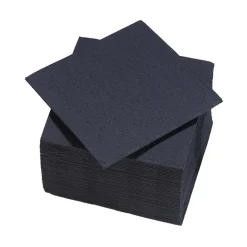 Outlet Gifi Serviette cocktail carrée noire Tex Touch 2 plis en papier x40