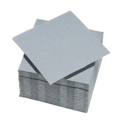 Best Gifi Serviette cocktail carrée gris clair 2 plis en papier x40