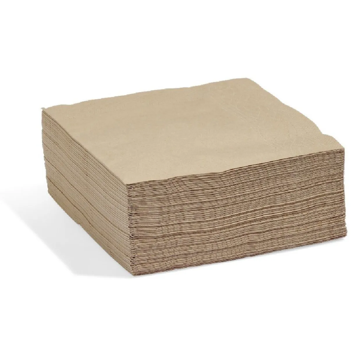 Best Gifi Serviette cocktail carrée 3 plis marron x50