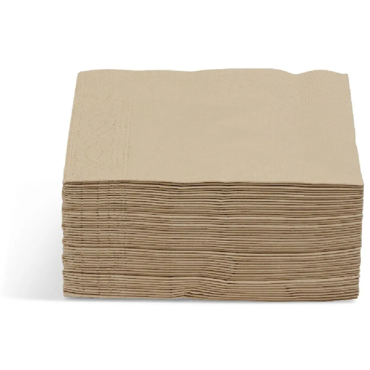 Best Gifi Serviette cocktail carrée 3 plis marron x50